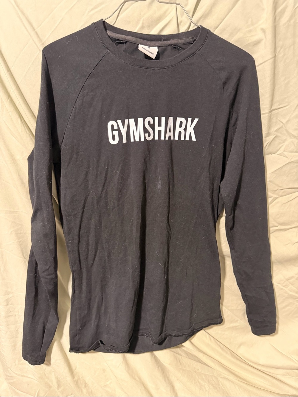 Gymshark Black Long Sleeve Logo Shirt